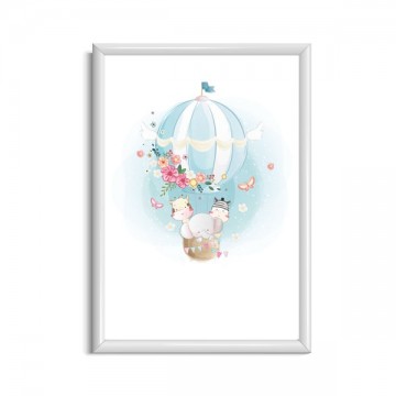 Babykamer poster safari dieren