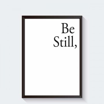 Be still print frame zwart website