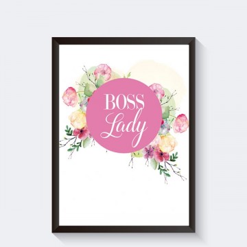 Boss lady poster gezellige kantoordecoratie