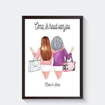 Cadeau voor oma portret