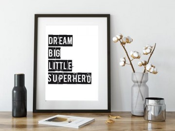 dream big superheld kinderkamer poster
