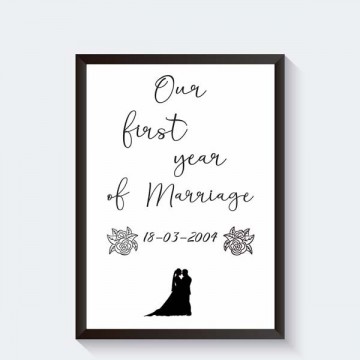 Een jaar samen poster trouwcadeau 0
