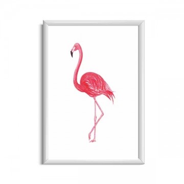 Flamingo print frame wit