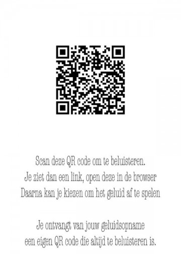 Geluidsgolven poster met eigen qr code 0