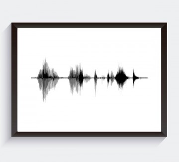 Geluidsgolven poster van eigen stem