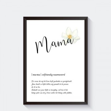 Gepersonaliseerde moederdag cadeau poster