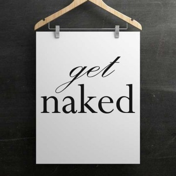 Get naked moderne poster kleerhanger