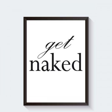 Get naked moderne poster zwart frame hangend website