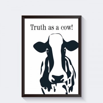 Grappige tekst poster met quote koe