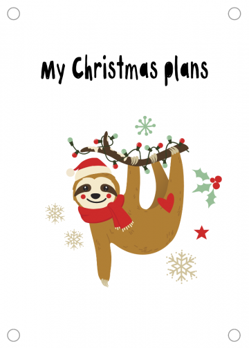 Grappige tuinposter kerst winter