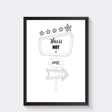 Het is hier geen hotel poster