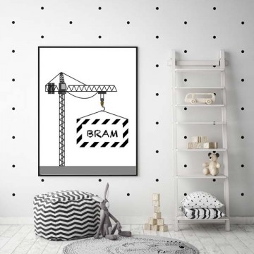 Hijkraan jongenskamer poster met naam
