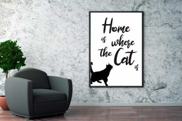 Home is where the cat is frame bij bank 1