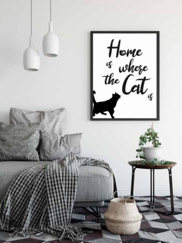 Home is where the cat is frame bij bank