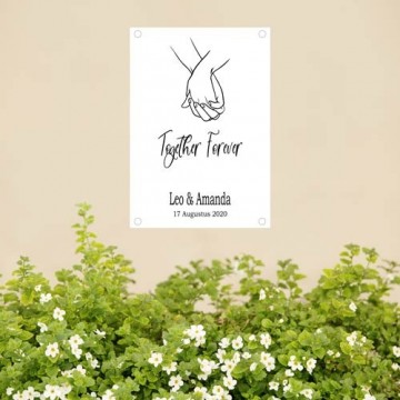 Huwelijk spandoek tuinposter