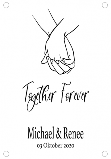 Huwelijksbanner voor in de tuin spandoektekengebied 1