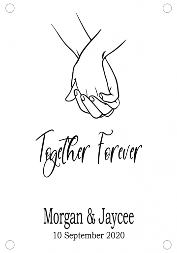 Huwelijksbanner voor in de tuin spandoektekengebied 1tekengebied 1