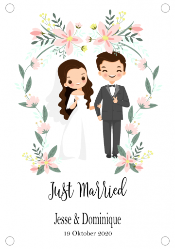 Huwelijksbanner welkomstbord tuinposter