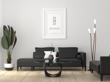 Huwelijkscadeau trouwposter laten maken