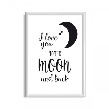 I love you to the moon and back babykamer poster