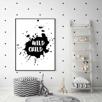 Jongens poster met tekst wild child kinderkamerposter