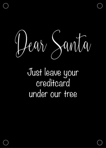 Kerst winter tuinposter grappige tekst