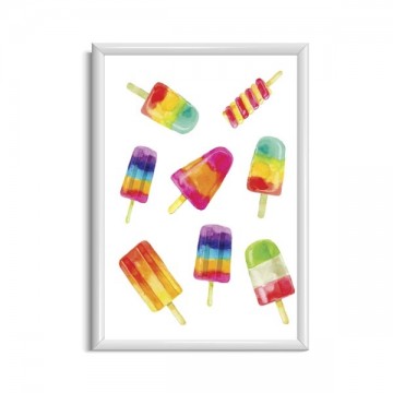 Kinderkamer poster met ijsjes