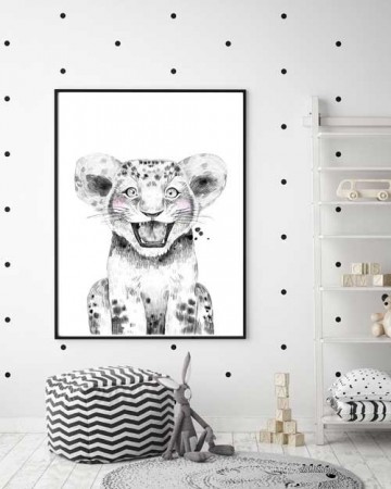 Kinderkamer poster safari tijger