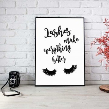 Lashes make everything better frame tafel website