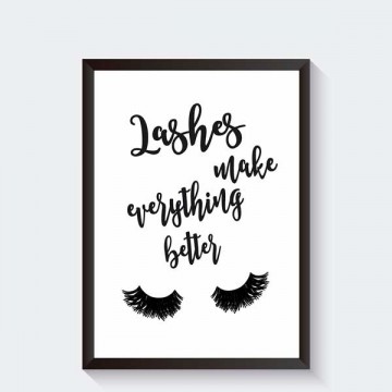 Lashes make everything better frame zwart