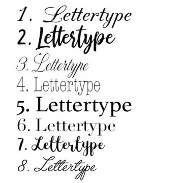 Lettertypes beccas studio gepersonaliseerde posters