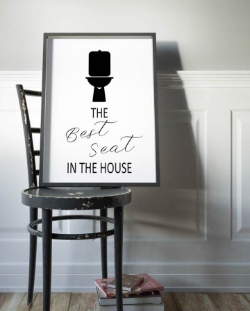 Leuke poster voor het toilet best seat in the house