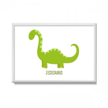 Lieve dino poster met dinosaurus en naam gepersonaliseerd