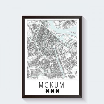 Mokum plattegrond poster amsterdam
