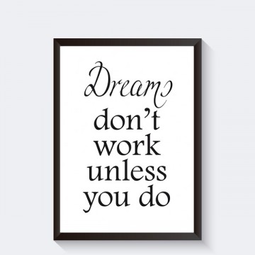 Mooie tekstposter volg je dromen scandinavisch