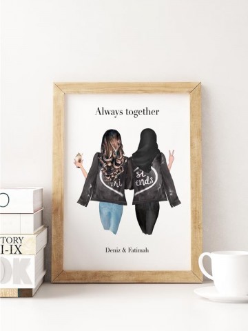 Moslima cadeau vriendin portret