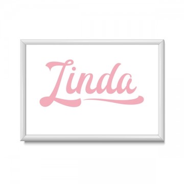 Naamposter meisje met baseball letters