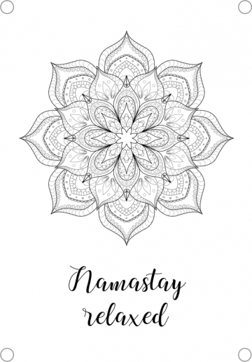 Namastay tuinposter met tekst