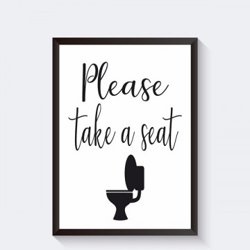 Please take a seat zwart frame