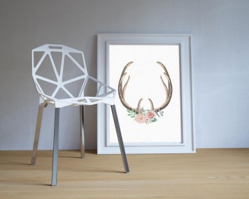 Poster herten gewei boho poster