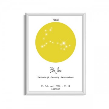 Poster met sterrenbeeld geboorte