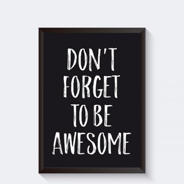 Poster met tekst zwart wit