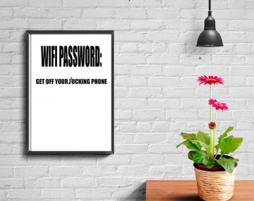 Poster met wifi wachtwoord