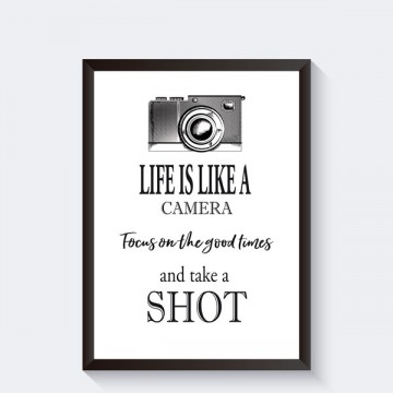 Poster muurdecoratie zwart wit met tekst