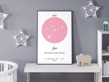 Poster sterrenbeeld kraamcadeau