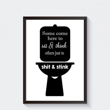 Poster voor het toilet toiletdecoratie