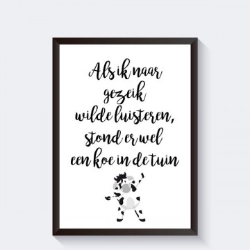 Quote koe gezeik tekstposter