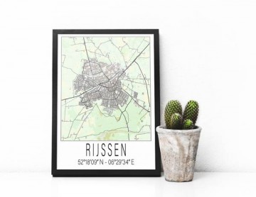 Rijssen stadsposter met eigen tekst