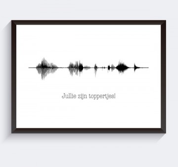 Soundwave poster met eigen tekst