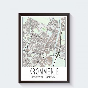 Stadskaart poster krommenie